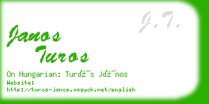 janos turos business card